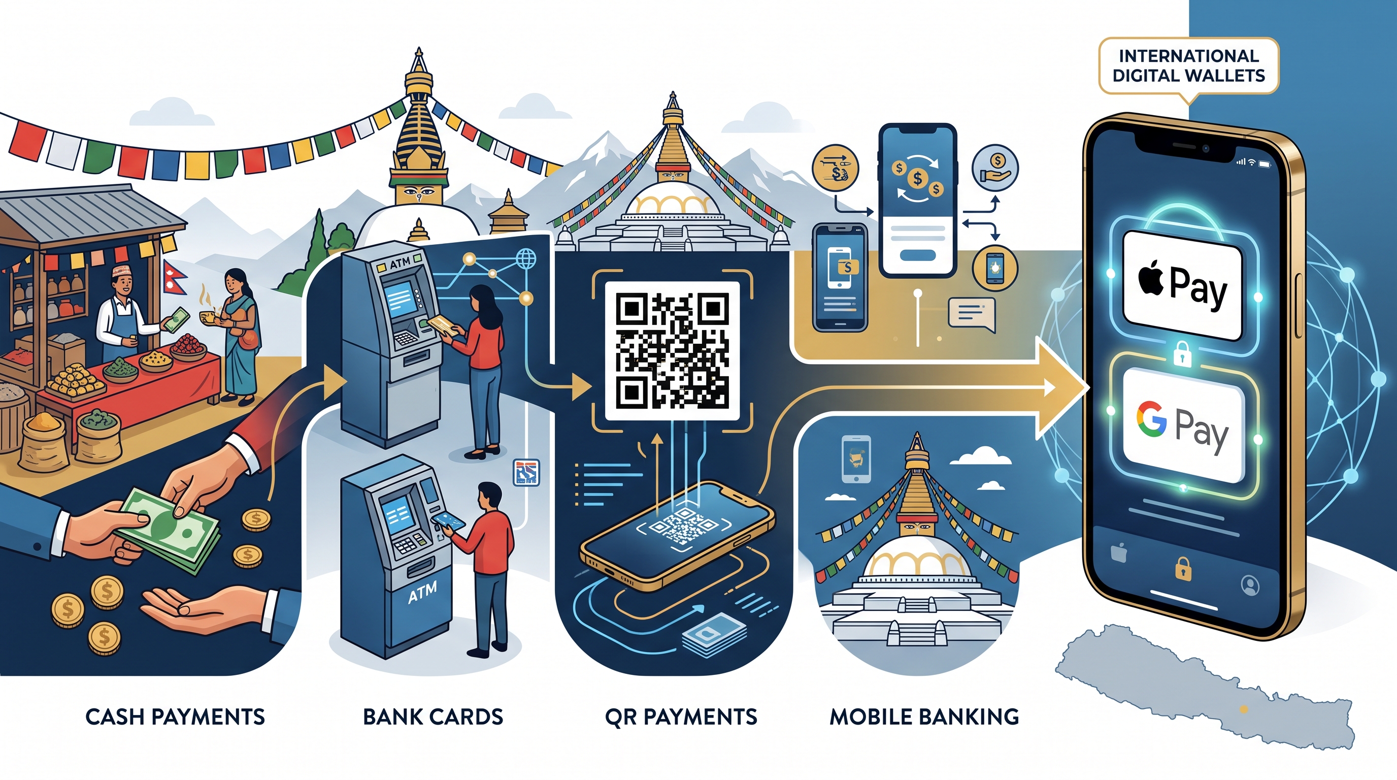 Apple Pay and Google Pay Payments Now Accepted by Some Nepali Businesses in Nepal